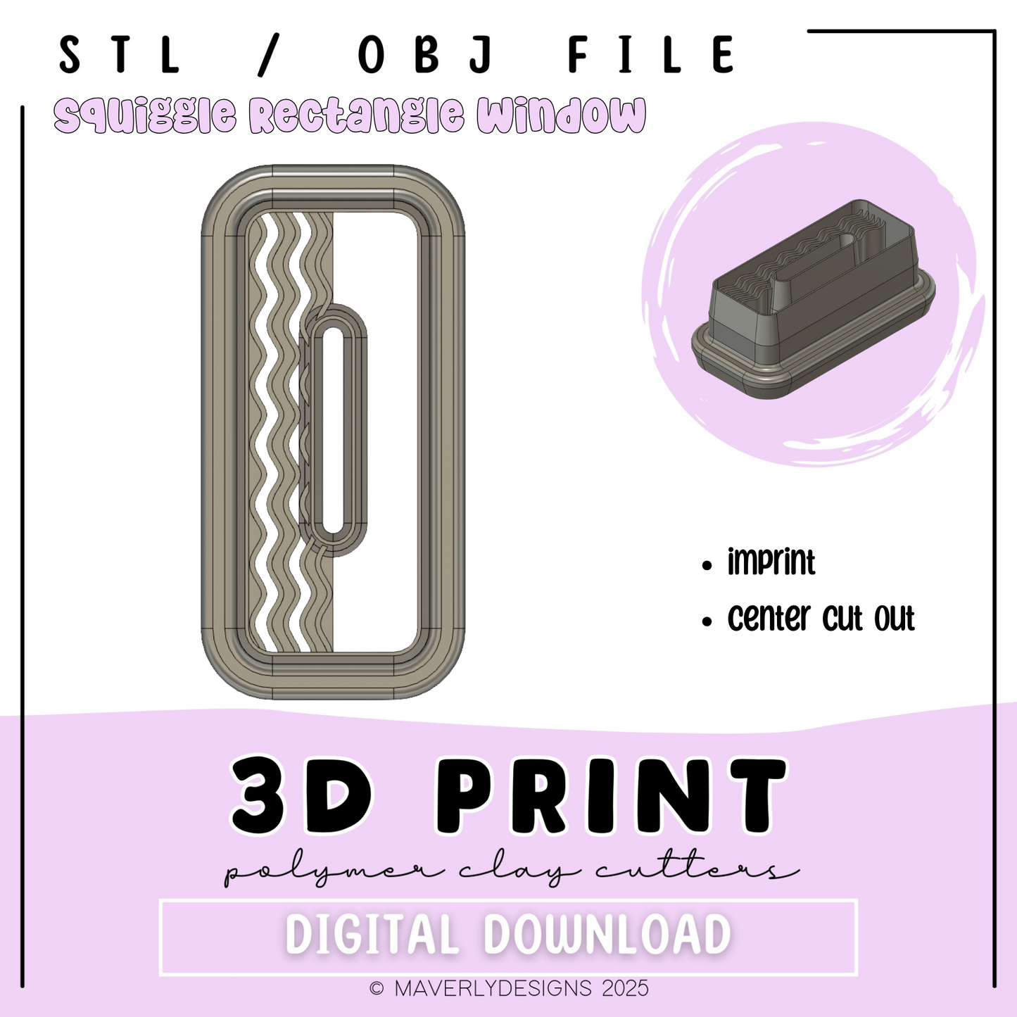 Rectangle Squiggle Window - Digital Product