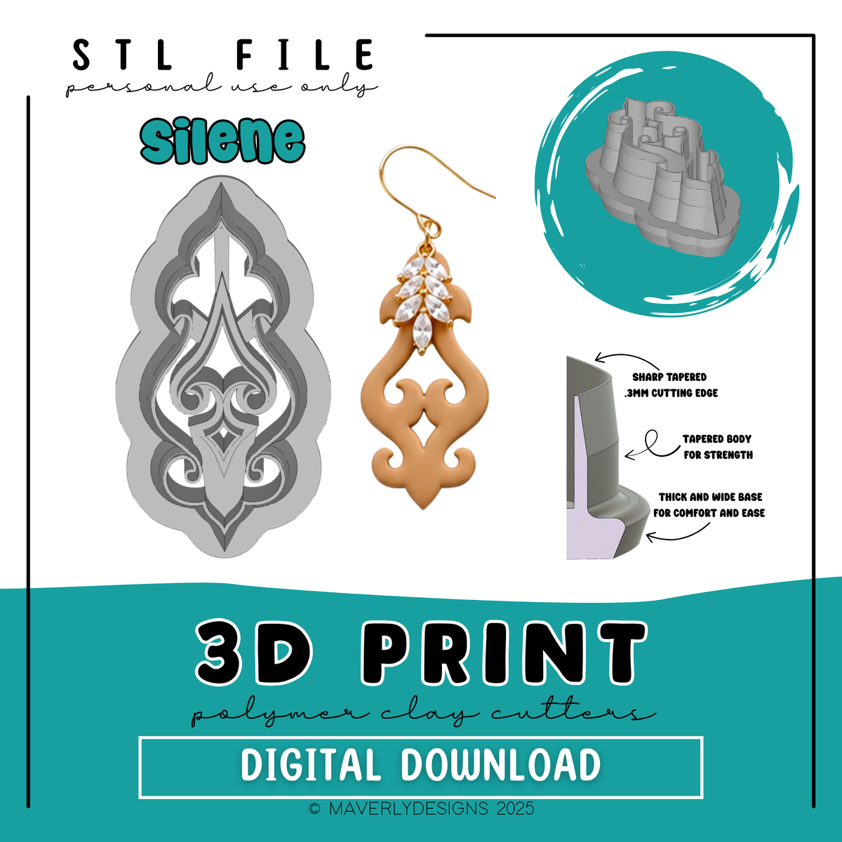 !Silene - Digital Download - STL Polymer Clay Cutter - Print your own Clay Cutter - 2026