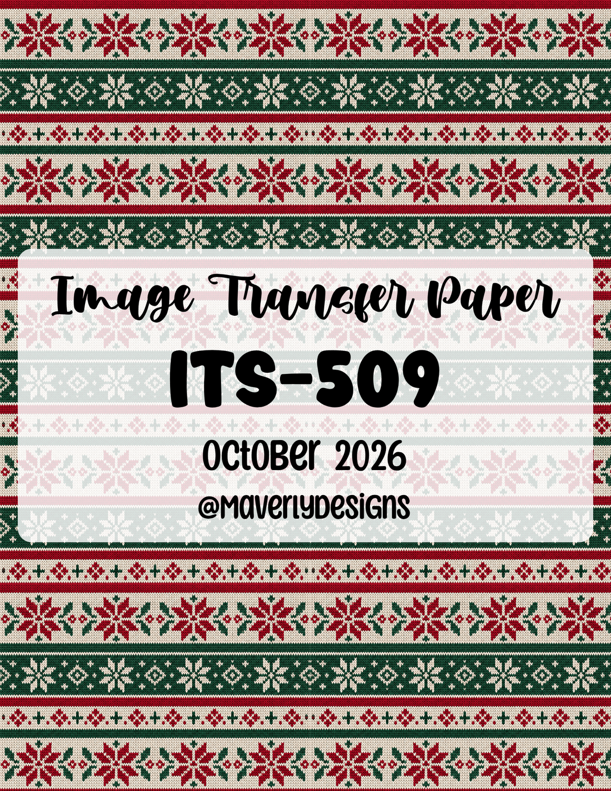 ITS-509 - Transfer Paper - October 2026 Launch