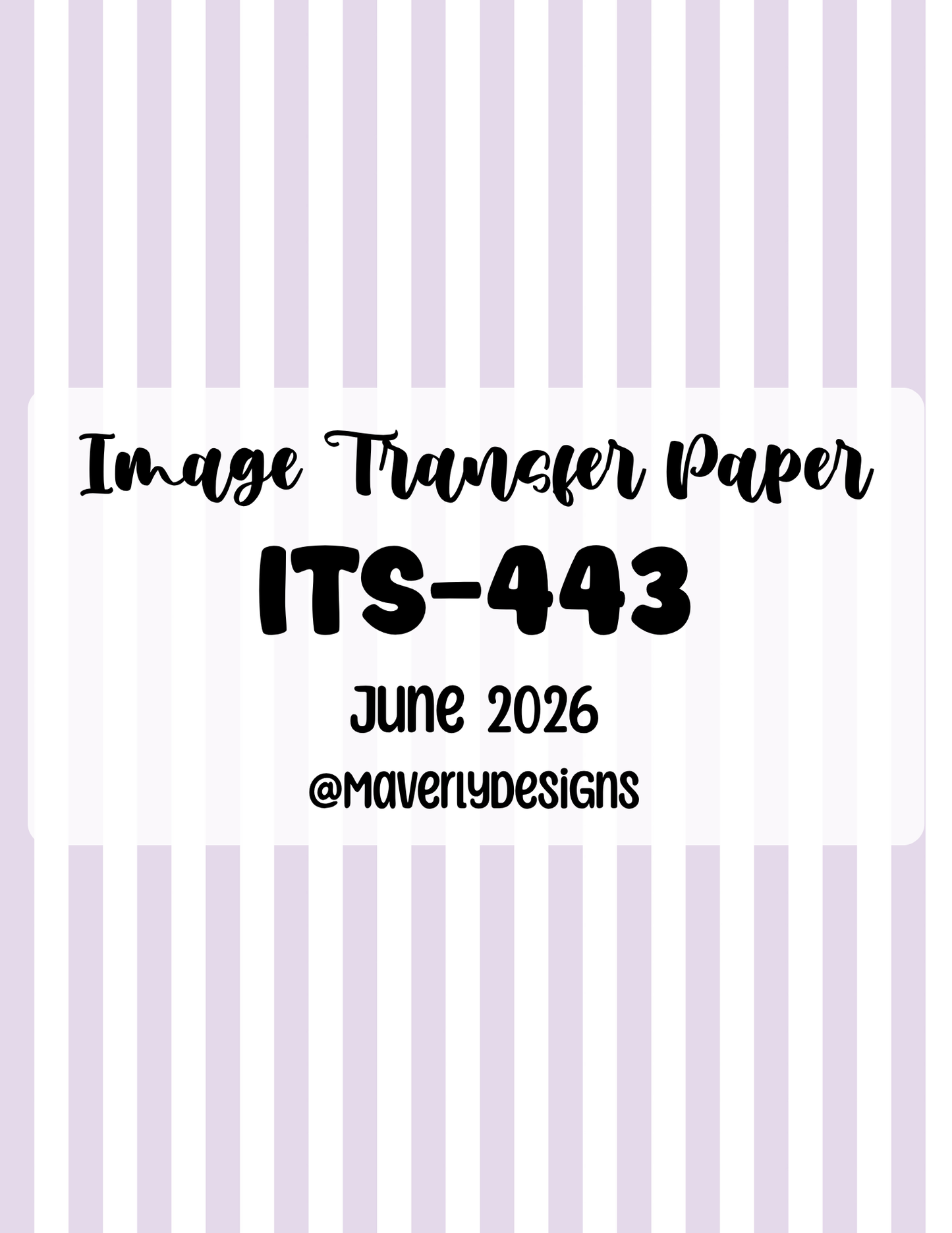 ITS-443 - Transfer Paper - June 2026 Launch
