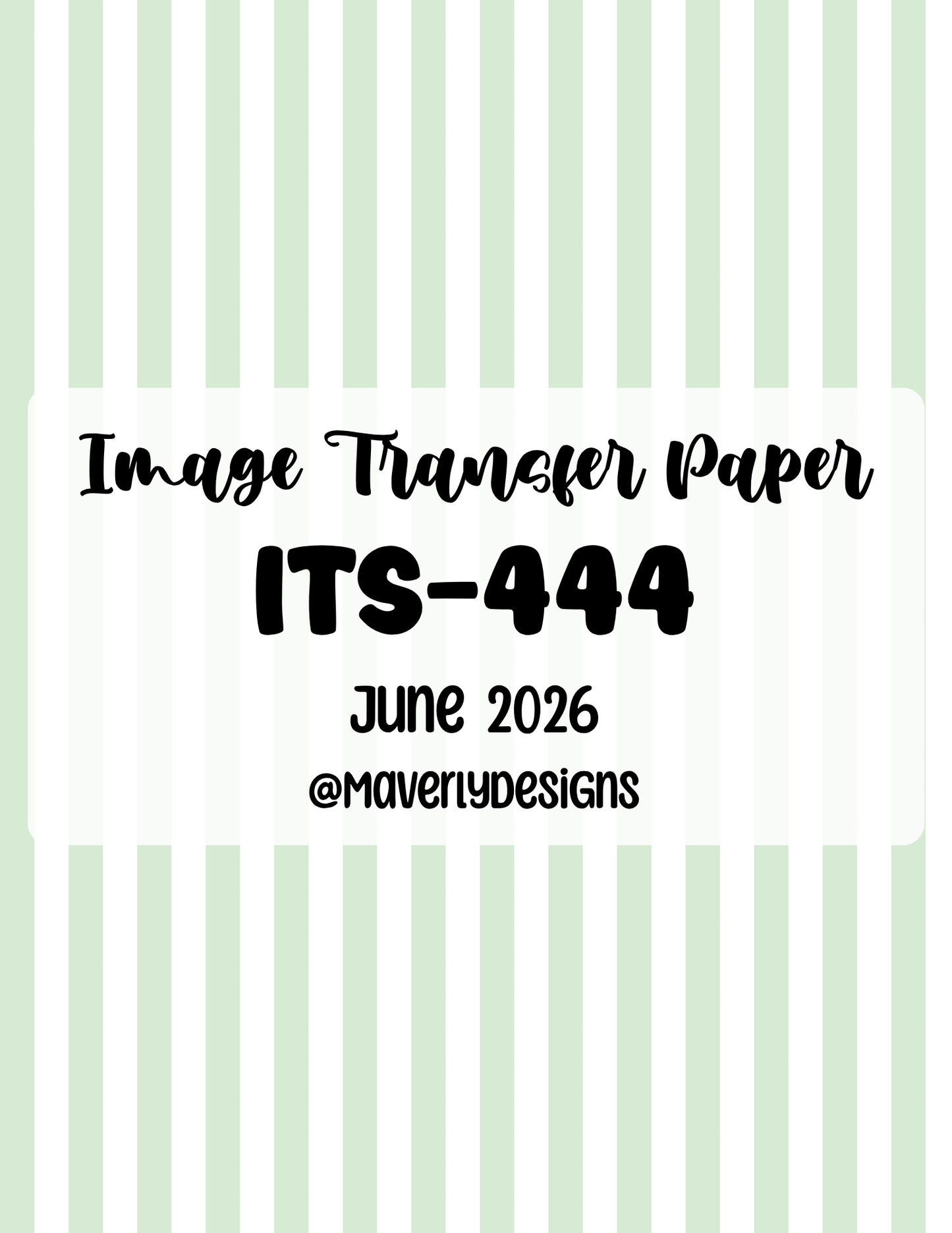 ITS-444 - Transfer Paper - June 2026 Launch