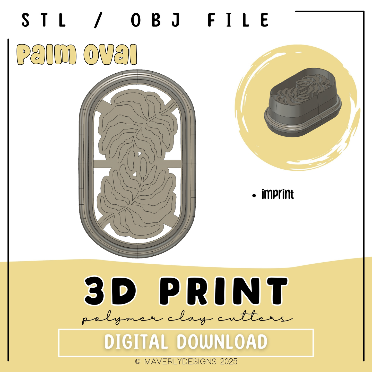 Palm Oval - Digital Product