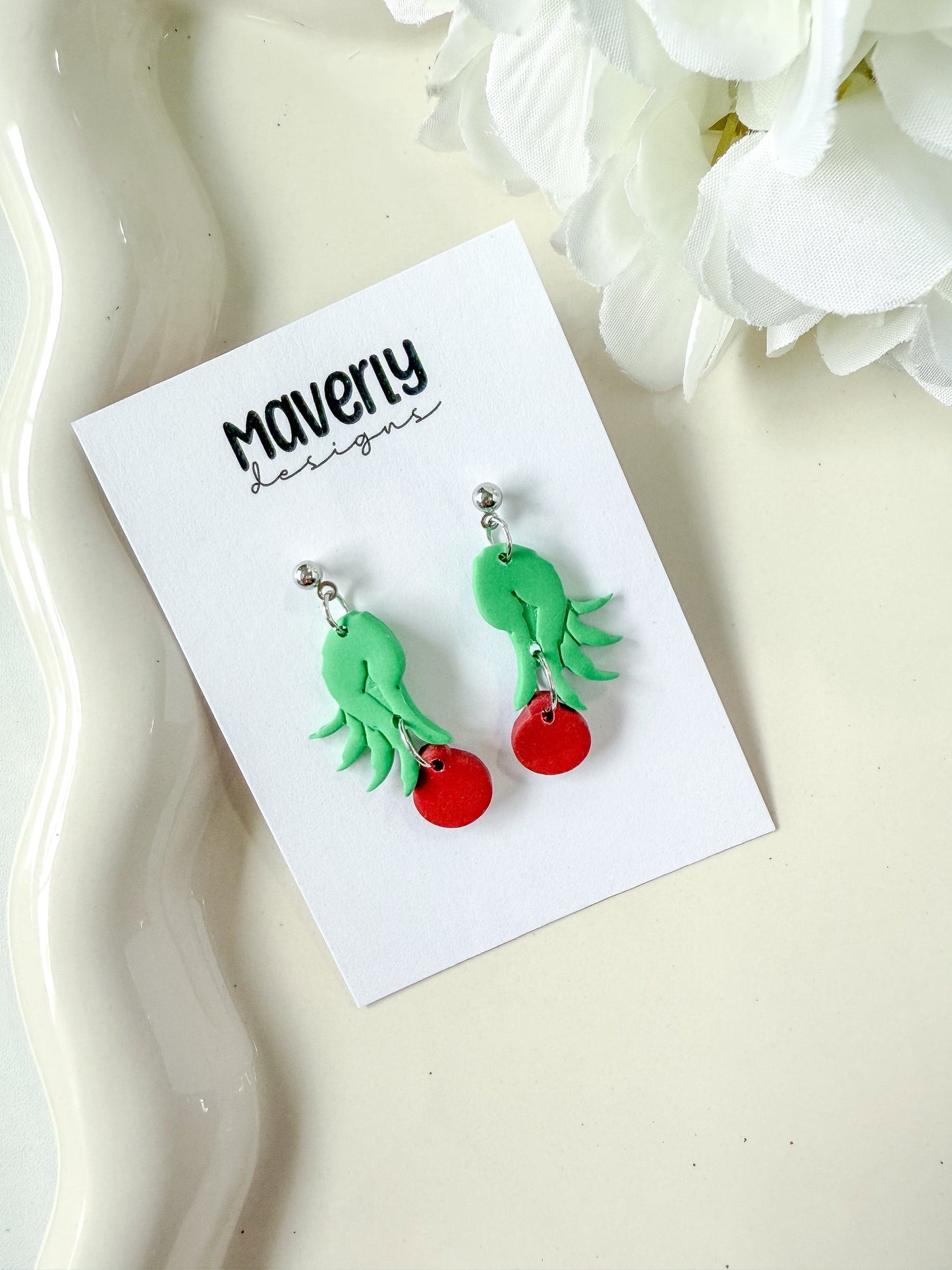 Grinch Pinch Dangle Earrings - One Pair - November 2025