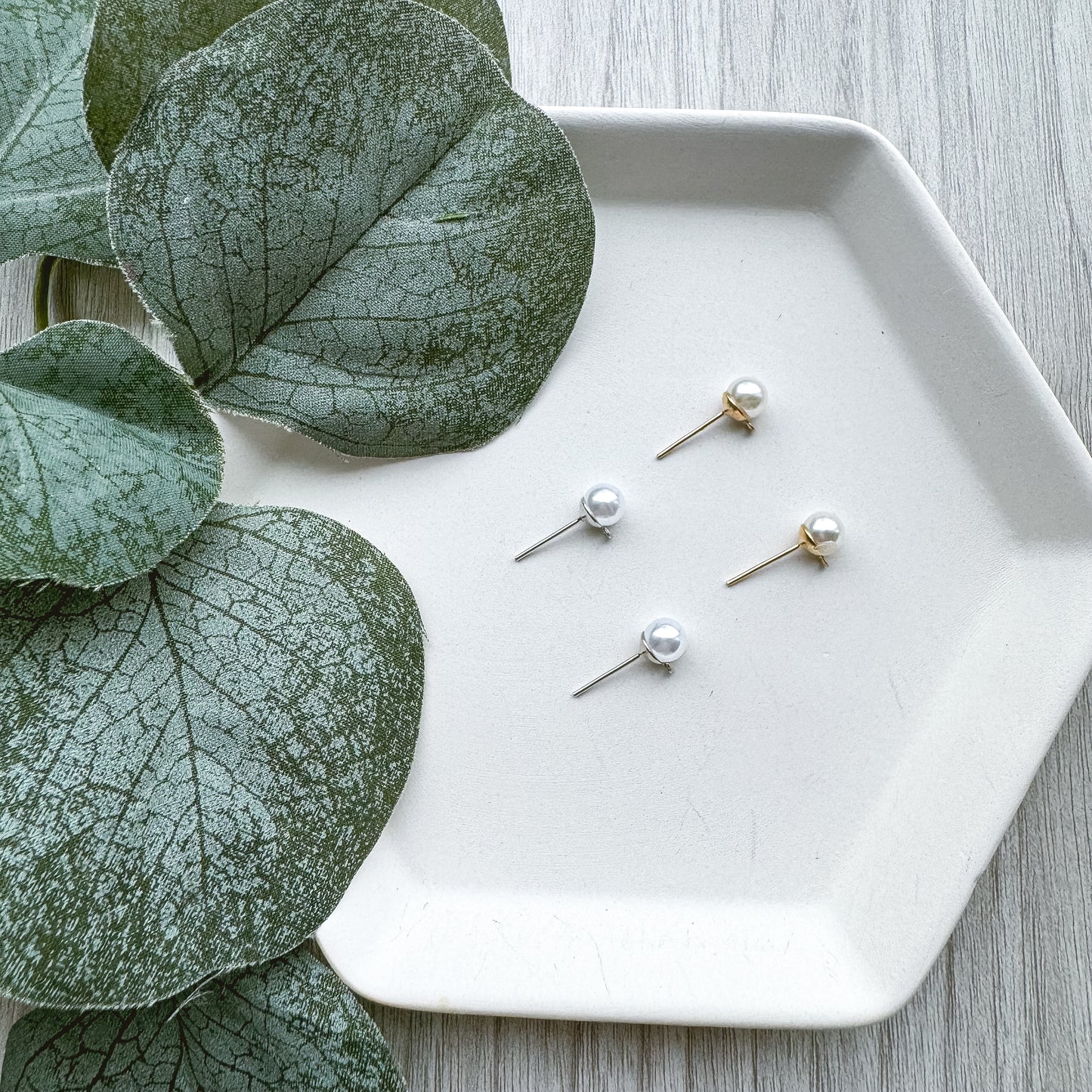 Pearl Stud Findings - 10 PIECES