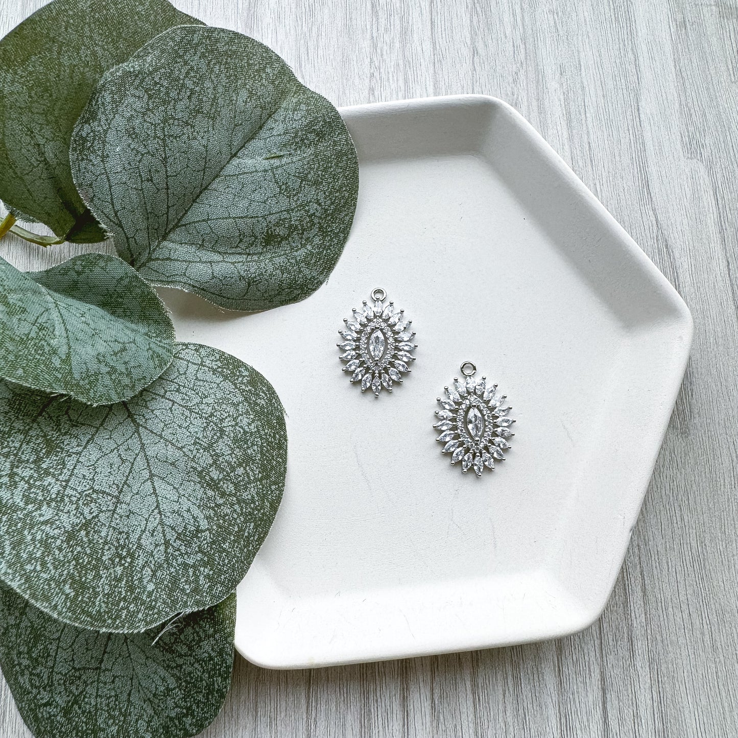 Oval Multi Gem CZ Charm (10 PIECES) - February Launch
