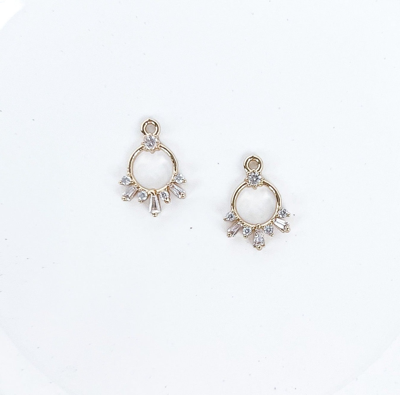 Circle Burst CZ Charm - 10 PIECES - March Launch