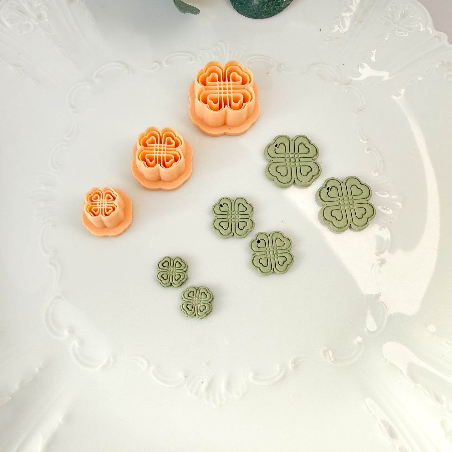 Celtic Lined Shamrocks Clay Cutter - January 2026 Launch