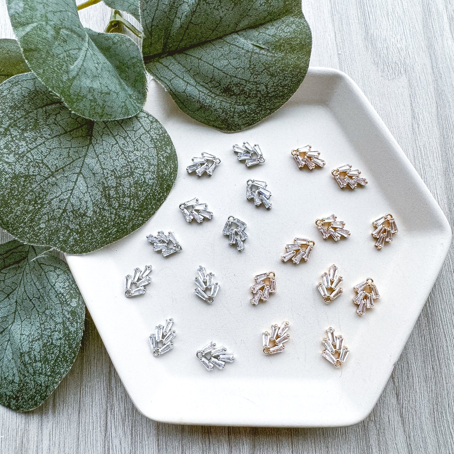 Antique Diamond Charm - 10 PIECES