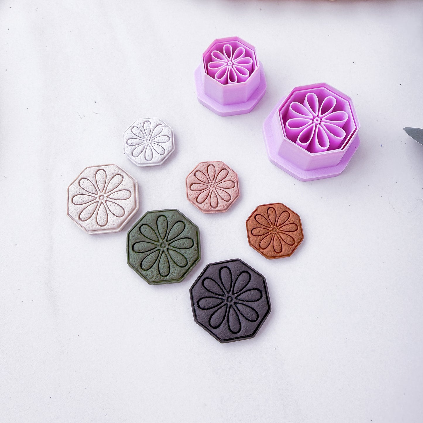 Deboss Flower Octagon Clay Cutter - February 2026 Launch