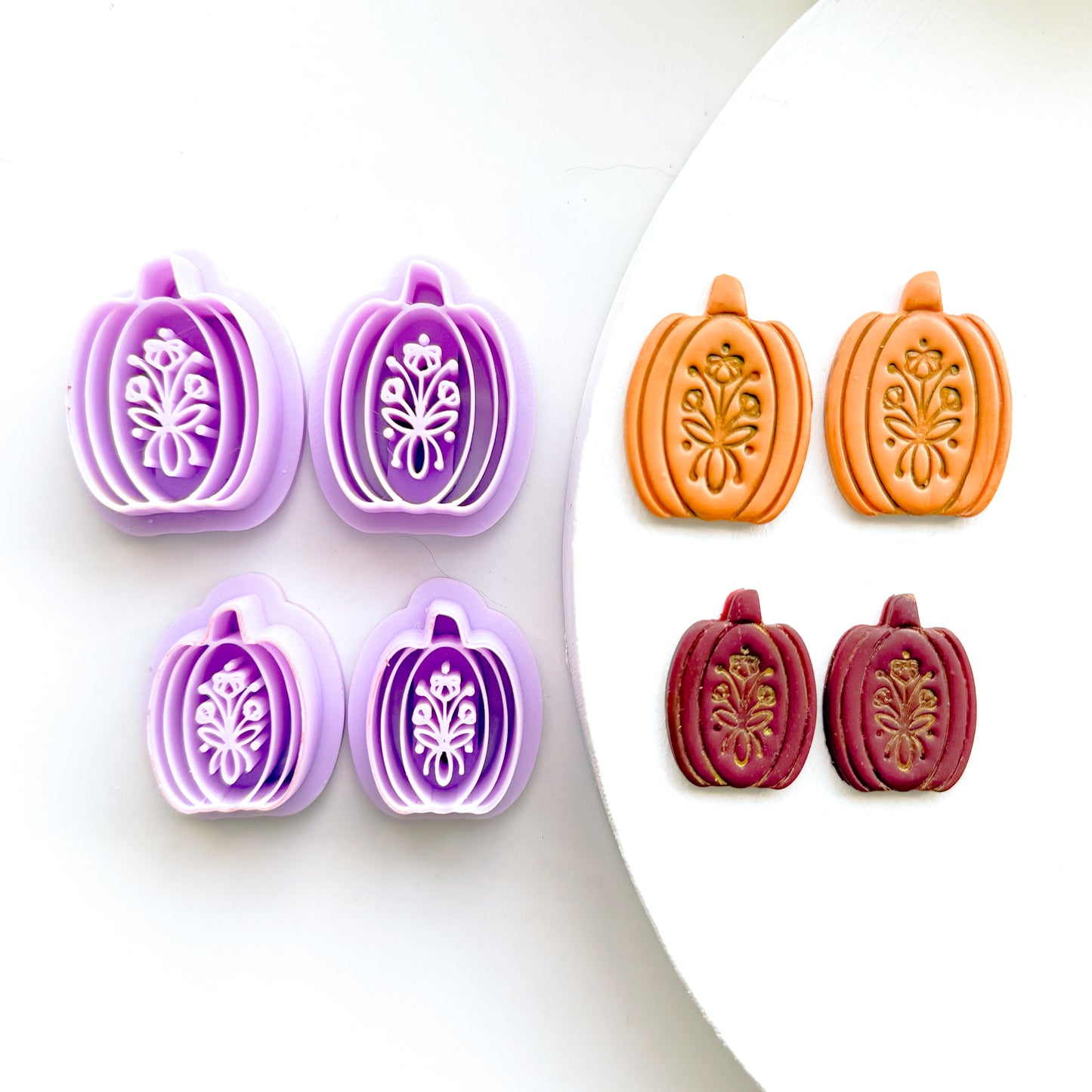 Vintage Floral Pumpkin Clay Cutter - July 2025 Launch