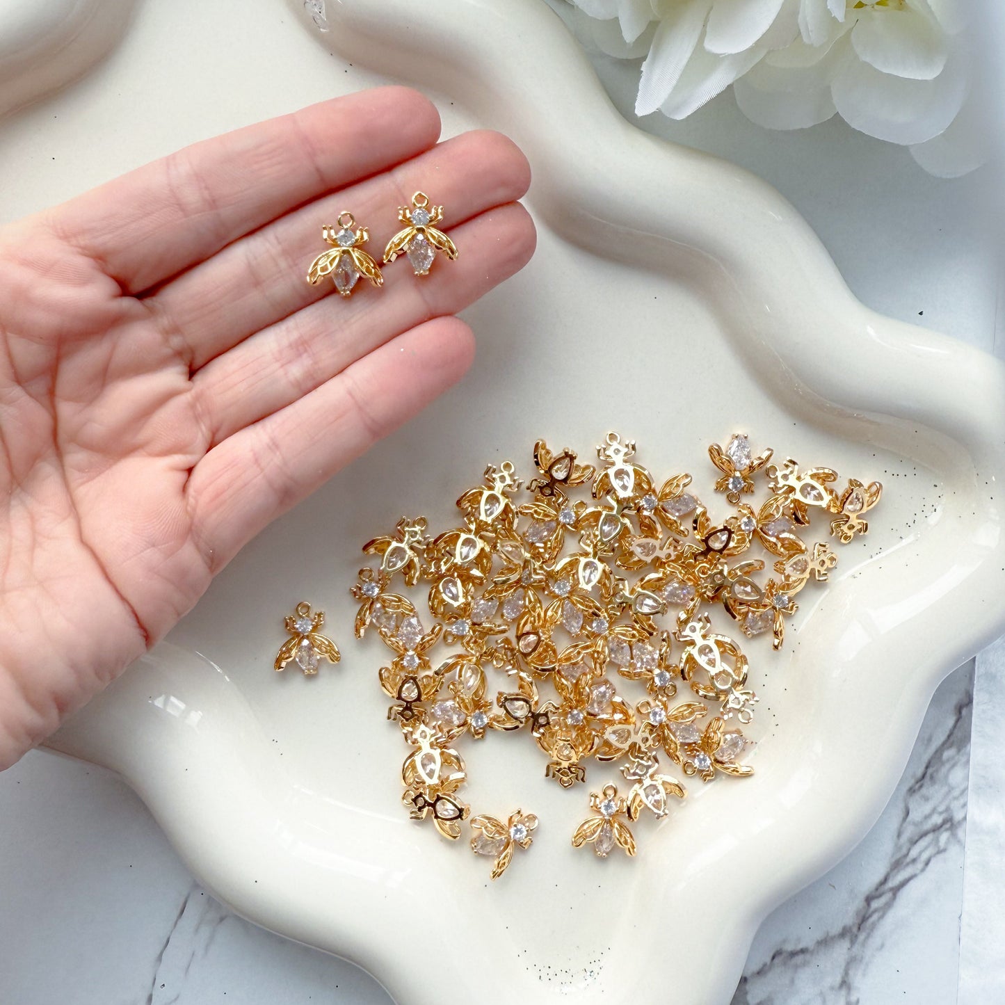 Bumble Bee CZ Charm - 10 PIECES - October 2025 Launch