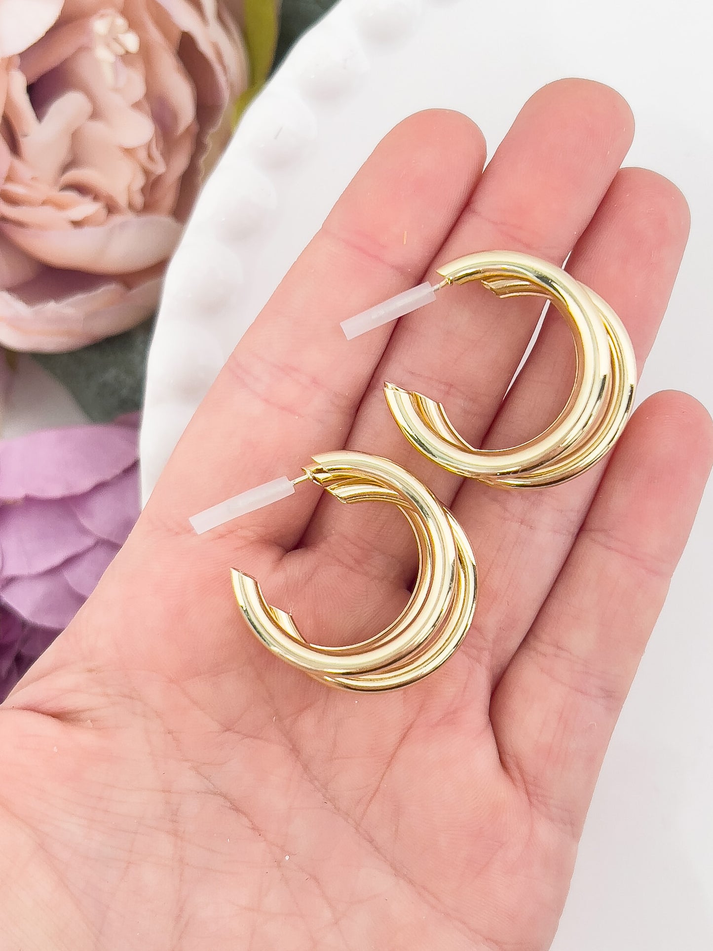Large Gold Huggies - 10 PIECES - June Launch