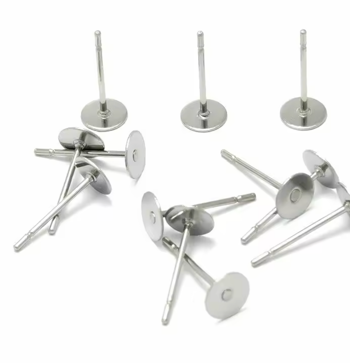 Titanium Flat Back Posts - 100pcs