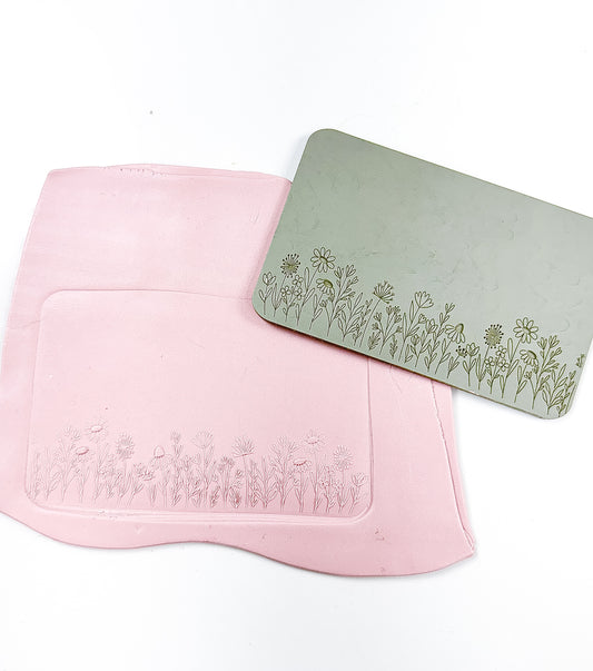Wildflower Border Texture Mat - January 2024