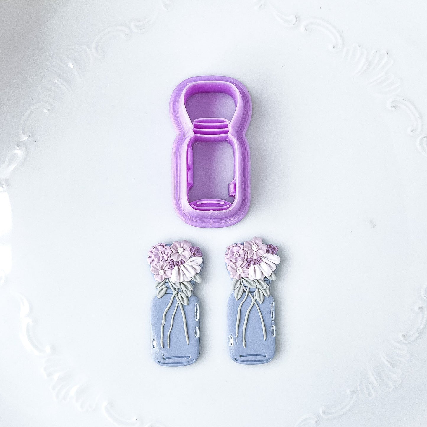 Mason Jar Imprint Cutter with Floral Support - February Launch