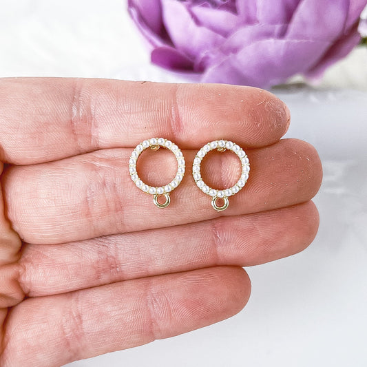 Pearl Circle Frame Stud Finding - 10 PIECES - March Launch