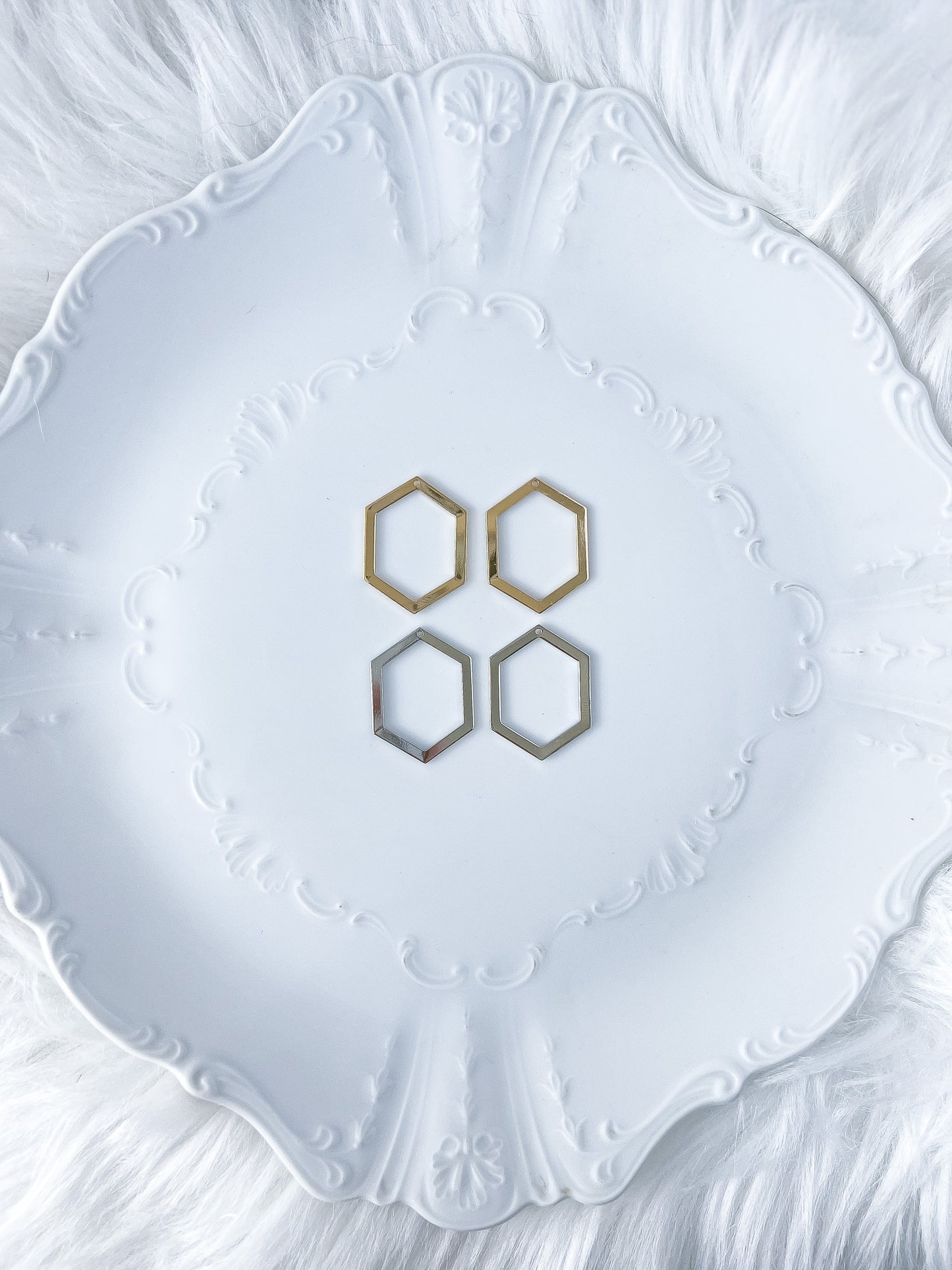 Hexagon Bezel Charm - 10 PIECES - March Launch