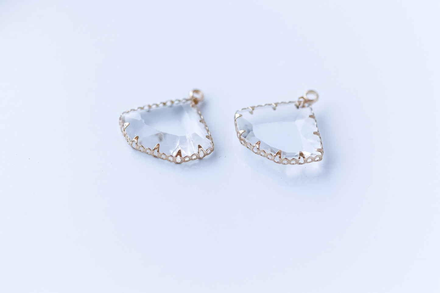 Trapezoid Crystal Charms - 10 PIECES