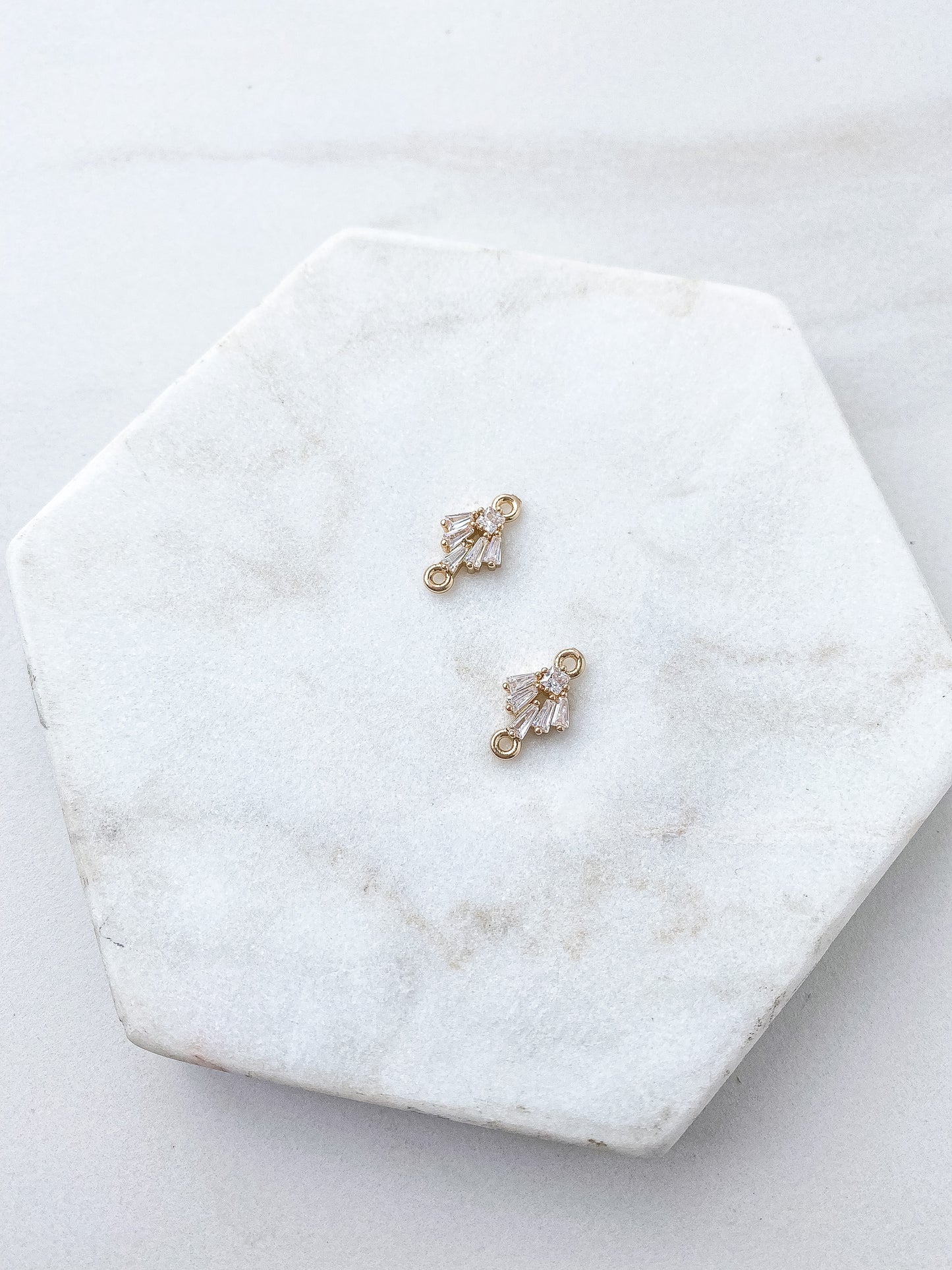 Antique CZ Connector - 10 PIECES