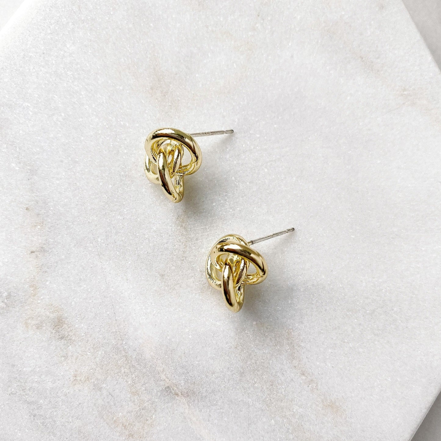 Gold Knot Stud Pack Add On 5 Pairs (10 Pieces)