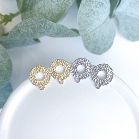 Texture Circle Stud Finding - 10 Pieces
