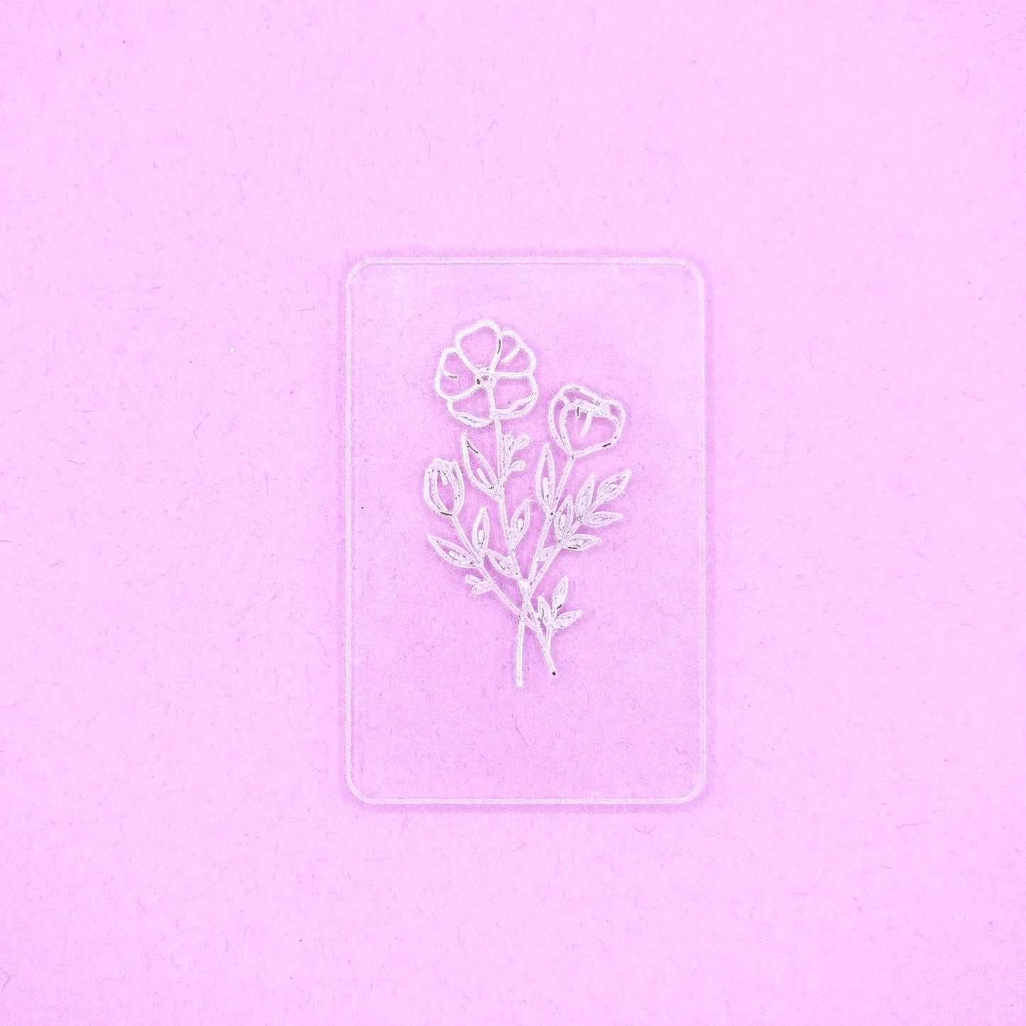 Acrylic Texture Tile - Floral Arrangement #3