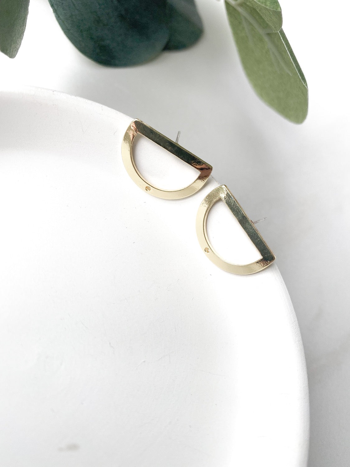 Gold Half Circle Stud - 10 PIECES