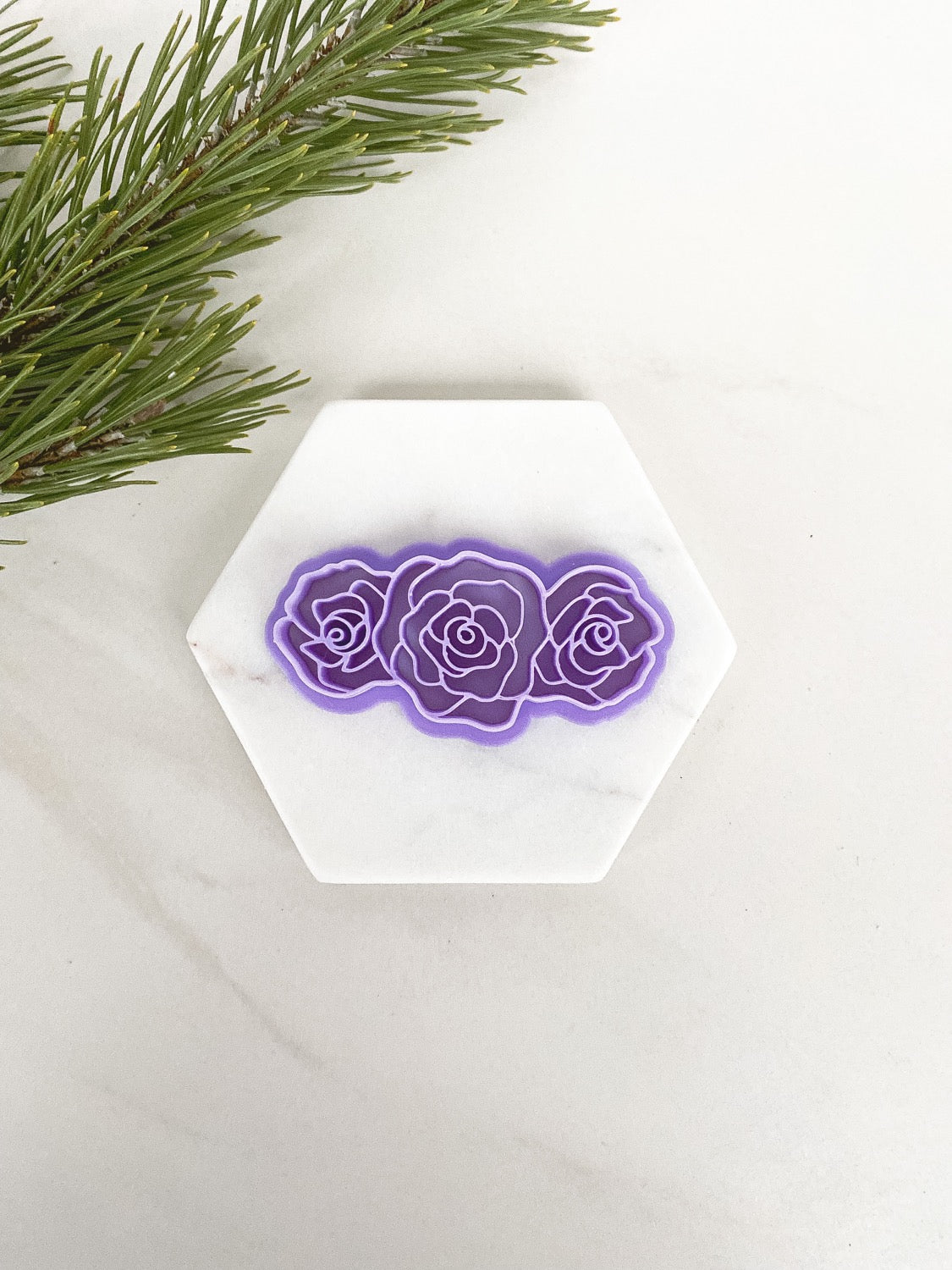Rose Imprint Barrette
