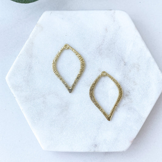 Hammered Bulb Charm - 10 PIECES
