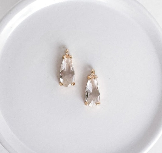 Long Teardrop Gem Charm - 10 PIECES