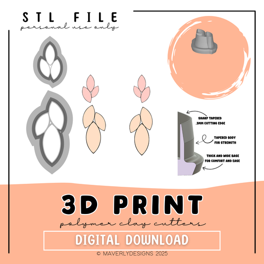 Creissida - Digital Download - STL Polymer Clay Cutter - Print your own Clay Cutter