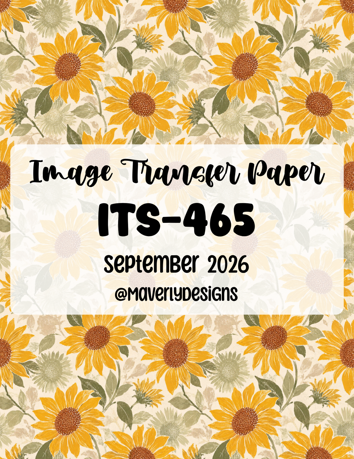 ITS-465 - Transfer Paper - September 2026 Launch