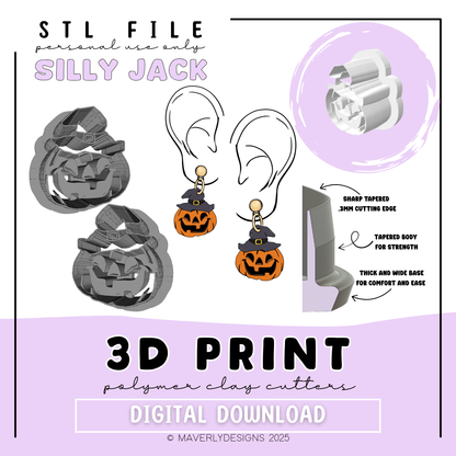 Silly Jack - Digital Download - STL Polymer Clay Cutter - Print your own Clay Cutter