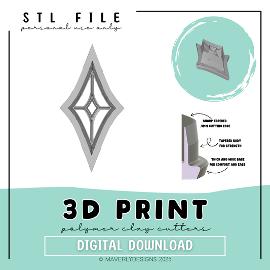 Sora - Digital Download - STL Polymer Clay Cutter - Print your own Clay Cutter