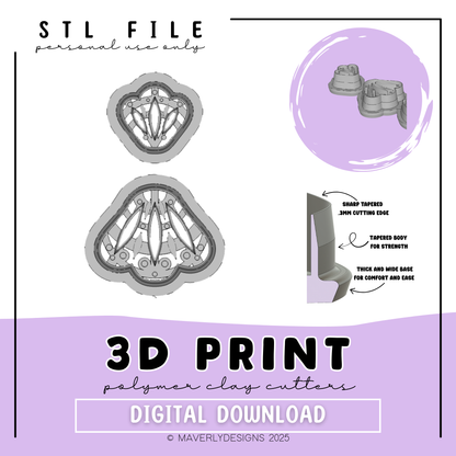 Zola - Digital Download - STL Polymer Clay Cutter - Print your own Clay Cutter