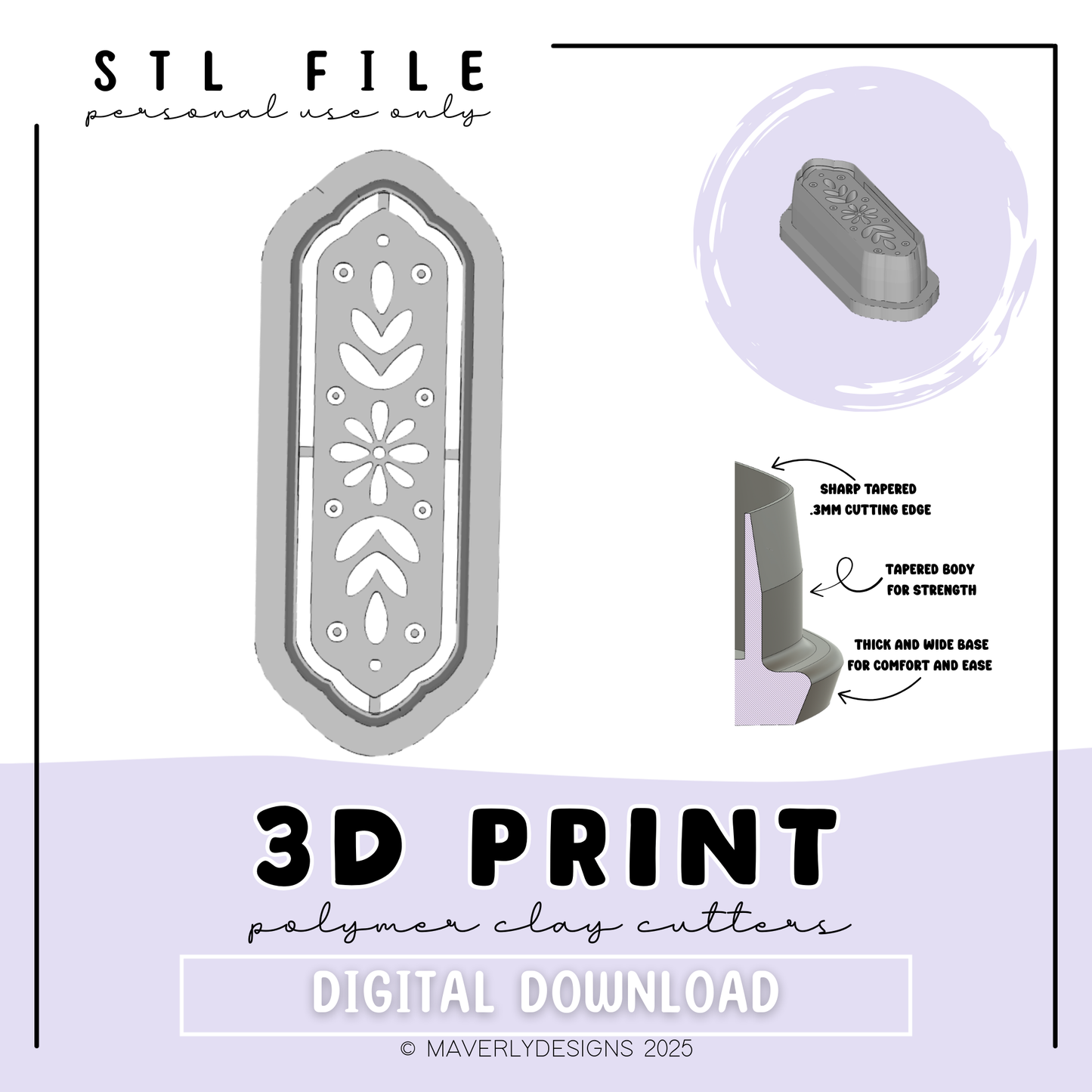 !Wren Digital Download - STL Polymer Clay Cutter - Print your own Clay Cutter - February 2026