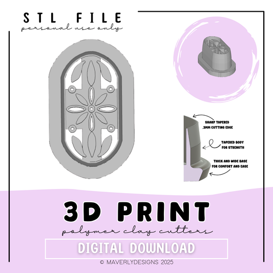 !Leighton Digital Download - STL Polymer Clay Cutter - Print your own Clay Cutter - February 2026