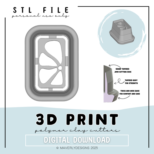 !Mini Matisse Flower Half Charm Digital Download - STL Polymer Clay Cutter - Print your own Clay Cutter - February 2026