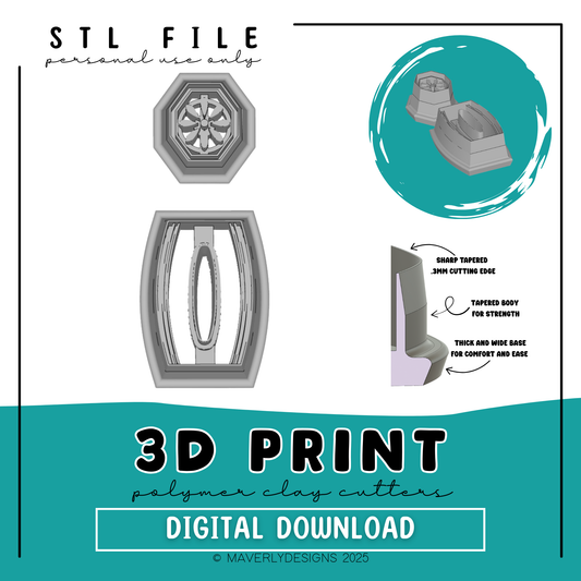 !Maleah Digital Download - STL Polymer Clay Cutter - Print your own Clay Cutter - February 2026