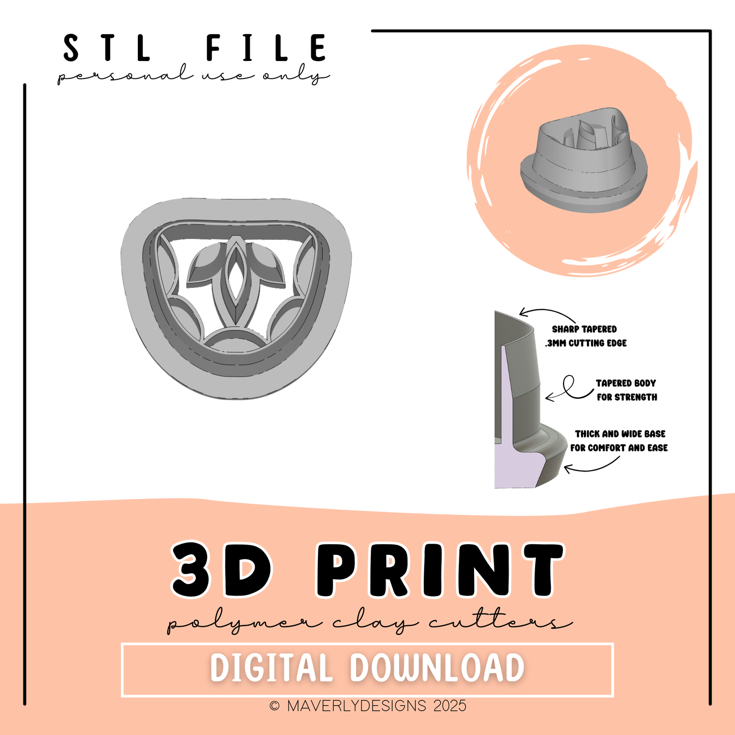 !Aerie Digital Download - STL Polymer Clay Cutter - Print your own Clay Cutter - February 2026
