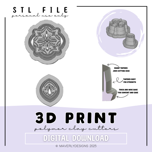 !Bria Digital Download - STL Polymer Clay Cutter - Print your own Clay Cutter - February 2026