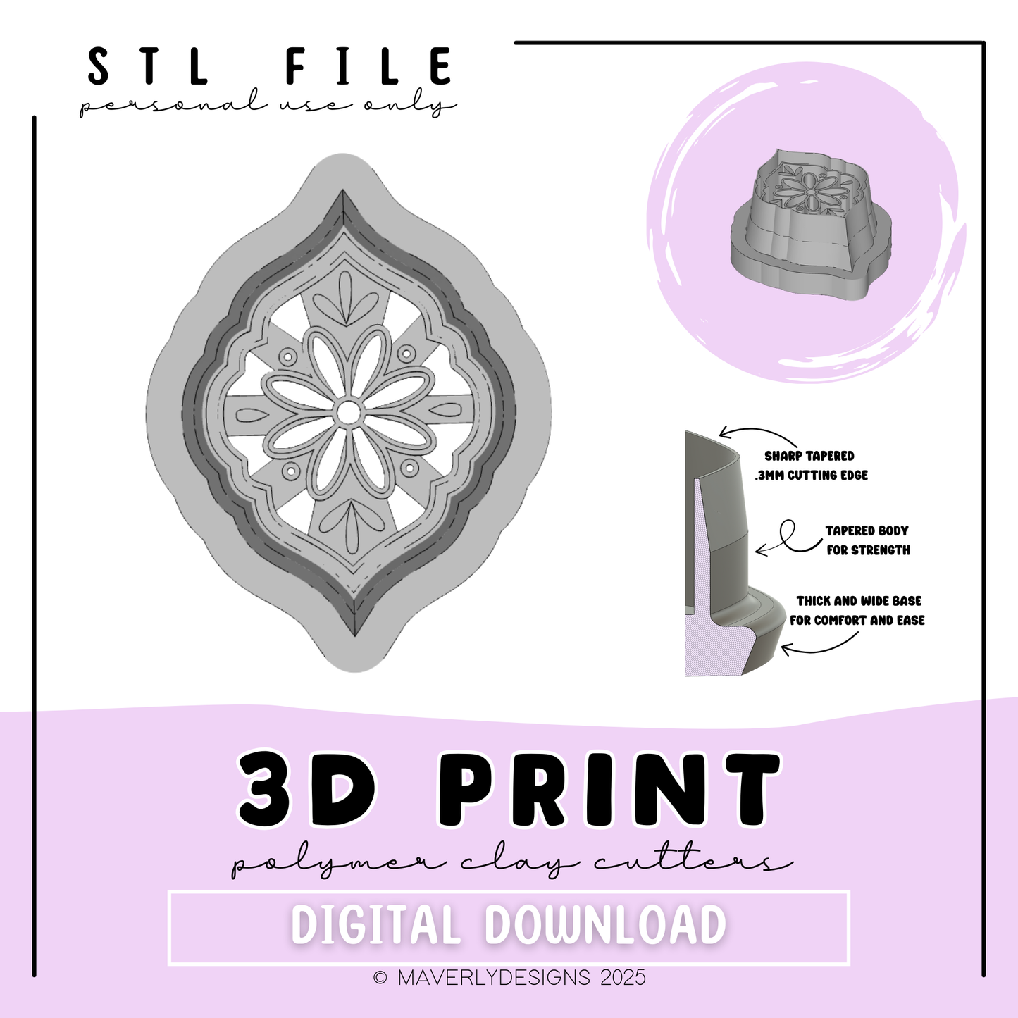 !Leia Digital Download - STL Polymer Clay Cutter - Print your own Clay Cutter - February 2026
