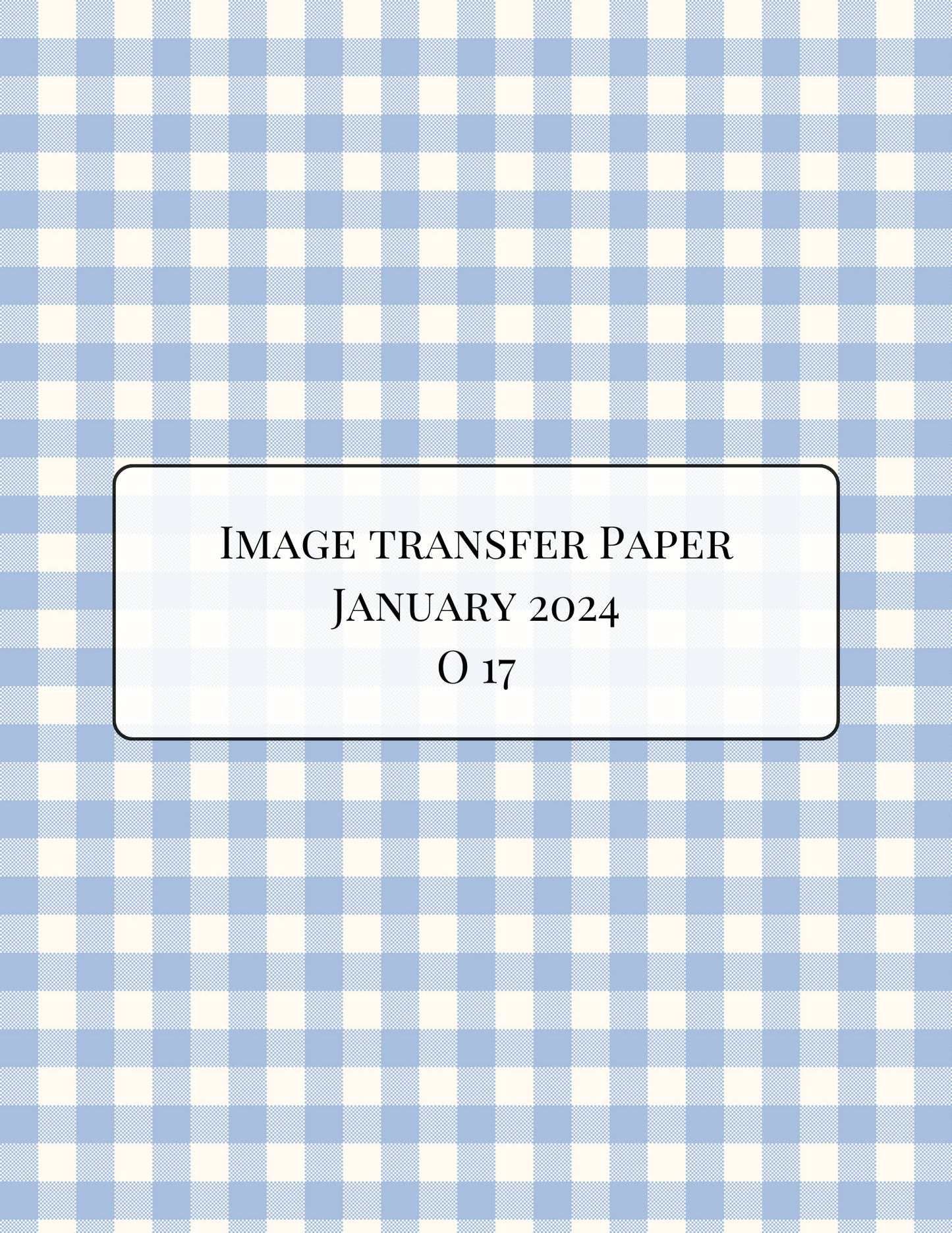 ITS-101 - IMAGE TRANSFER PAPER (O17)