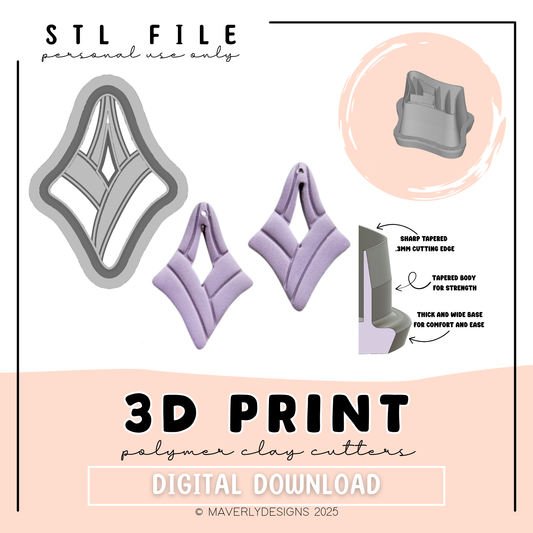 Camilla Imprint Window Digital Download - STL Polymer Clay Cutter - Print your own Clay Cutter - 2026