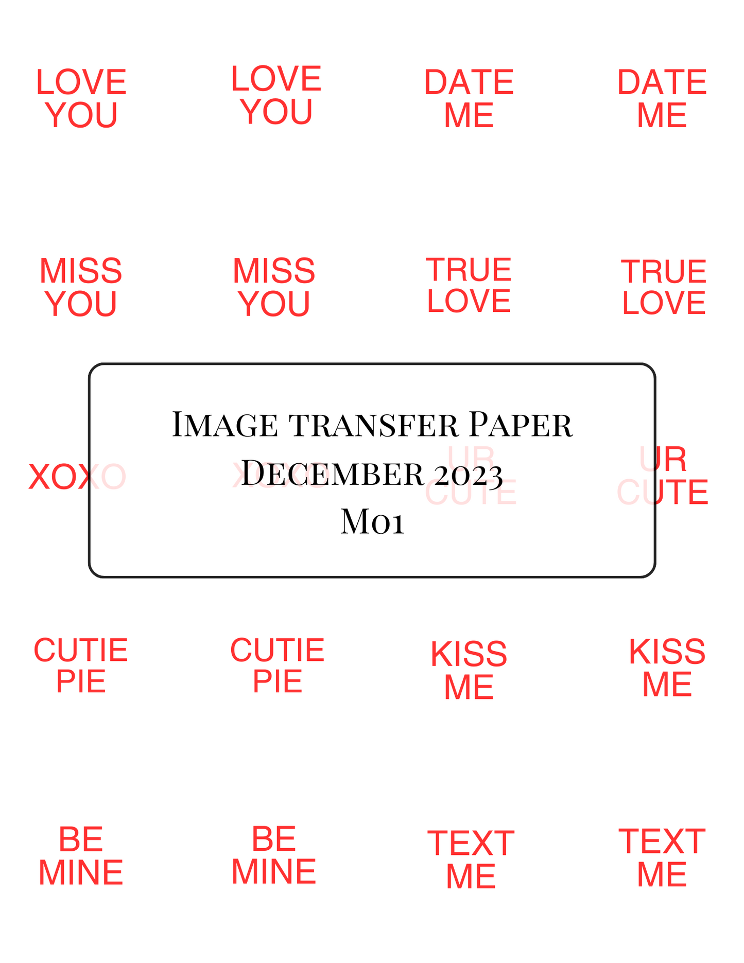 M01 Transfer Paper - December 2023 Launch