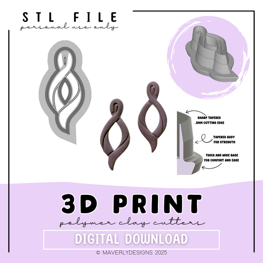 Helena Swirl Window - Digital Download - STL Polymer Clay Cutter - Print your own Clay Cutter - 2026