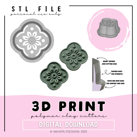 Jolie Imprint - Digital Download - STL Polymer Clay Cutter - Print your own Clay Cutter - 2026