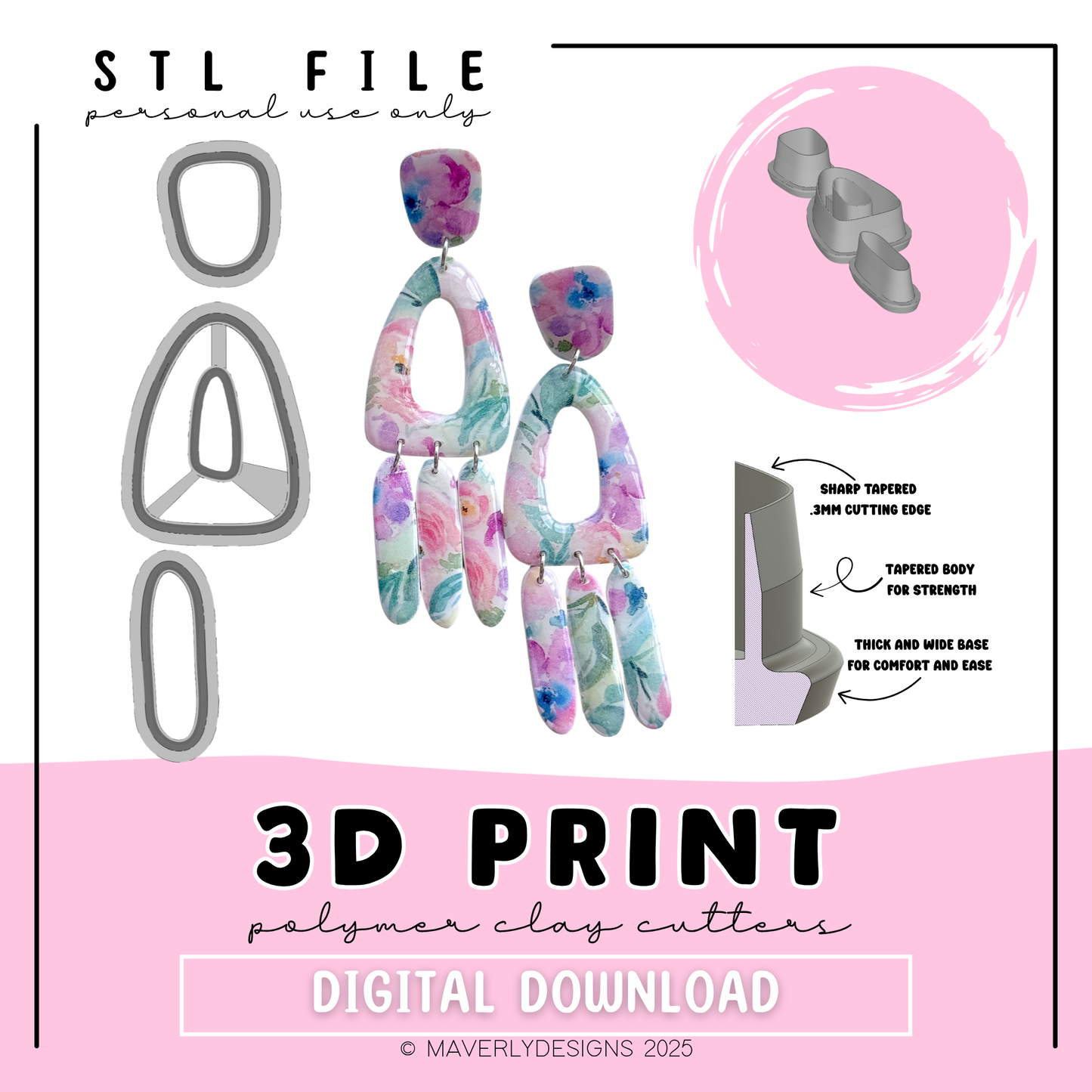 Kensley Window Set - Digital Download - STL Polymer Clay Cutter - Print your own Clay Cutter - 2026