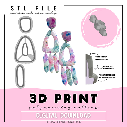 Kensley Window Set - Digital Download - STL Polymer Clay Cutter - Print your own Clay Cutter - 2026