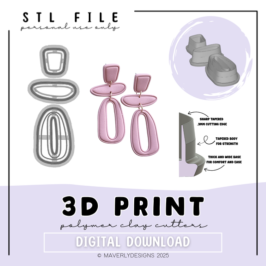 Liselle Border Set - Digital Download - STL Polymer Clay Cutter - Print your own Clay Cutter - 2026